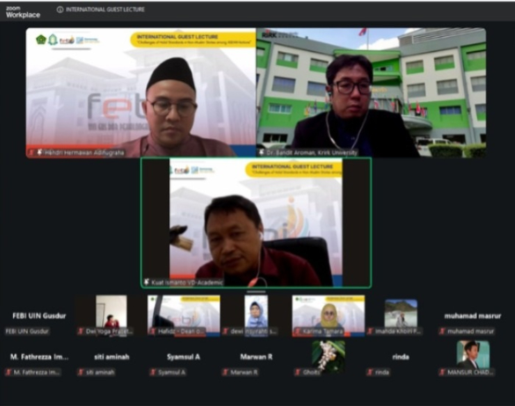PERKUAT ATMOSFER AKADEMIK GLOBAL, FEBI UIN GUS DUR GELAR INTERNATIONAL GUEST LECTURE DARI THAILAND