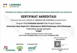 PRODI PERBANKAN SYARIAH FEBI UIN GUS DUR RAIH AKREDITASI UNGGUL DARI LAMEMBA